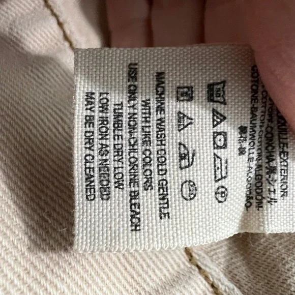 Free People Cream Denim Jacket Ivory Western Trucker Boho Festival - Picture 6 of 9
